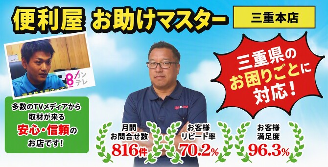 三重県伊賀市の便利屋お助けマスター三重本店
